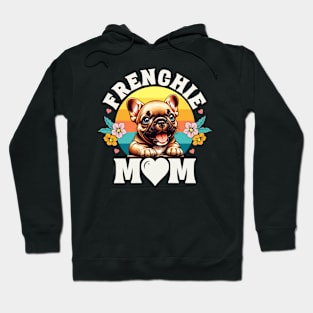 Colorful Frenchie Mom Retro Sunset Dog Lover Mother's Day Hoodie